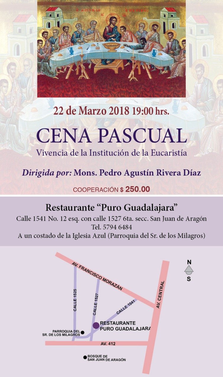 Cena Pascual Vivencia de la Institución de la Eucarestía